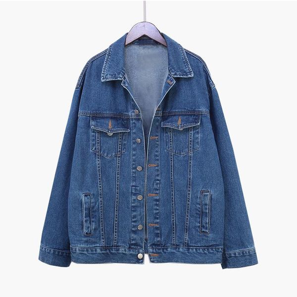 

women's jackets vintage denim jacket women autumn coat casual oversized outerwear windbreaker boyfriend coats female jeans plus size, Black;brown