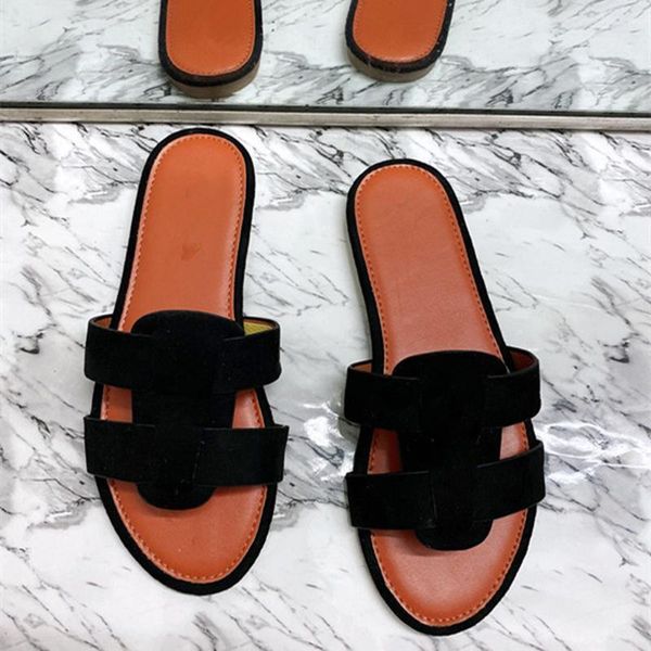 

flat bohemian style slipper woman shoes classics women's summer footwear non-slip lightweight slipper for woman zapatos de mujer, Black