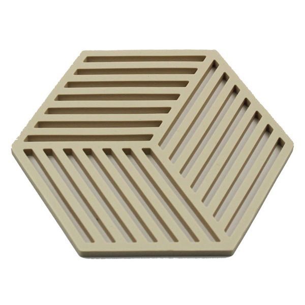 

simple bowl silicone pad hexagon placemat deskpot mat coaster heat resistant