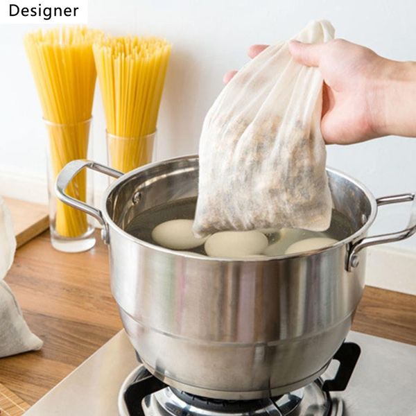 

kitchen cooking storage bags cotton draw filter pockets soup supplies