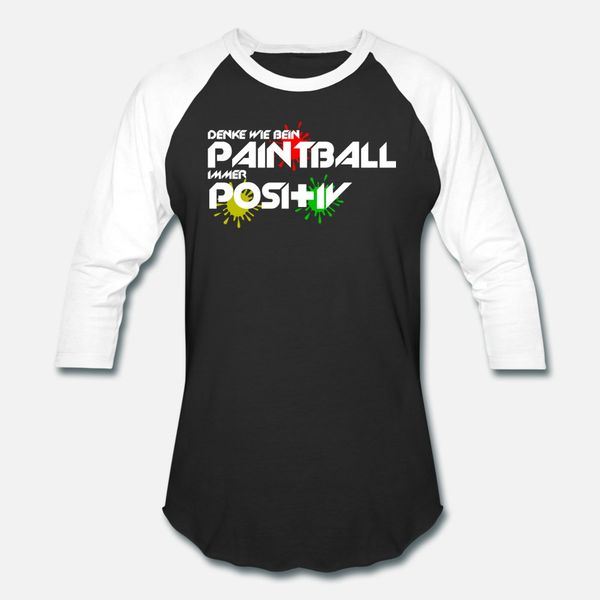 

think like paintball positive t shirt men designs tee shirt round neck cool crazy funny casual summer standard shirt