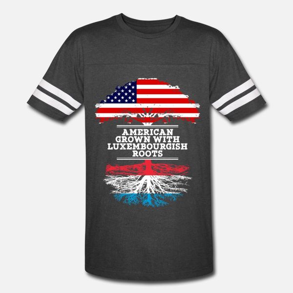 

american grown with luxembourgish roots t shirt men anti-wrinkle 100% cotton crew neck unique anti-wrinkle basic summer style pictures