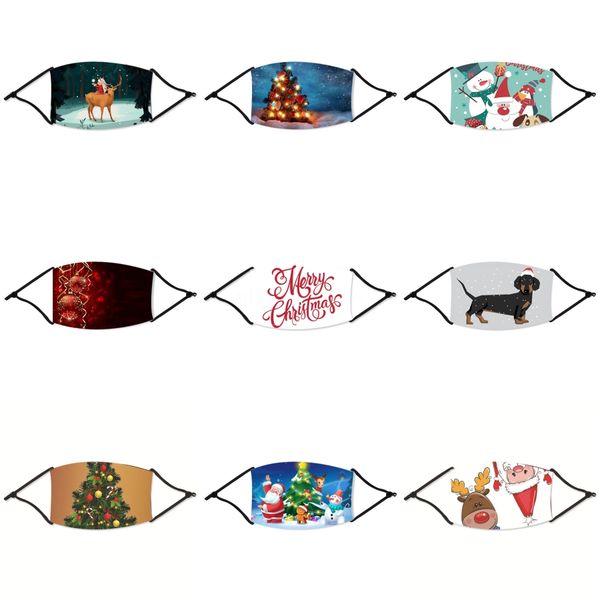 

cotton black christmas mask mouth face christmas mask anti pm2.5 dust with 2pcs activated carbon filter korean style fabric face#38333