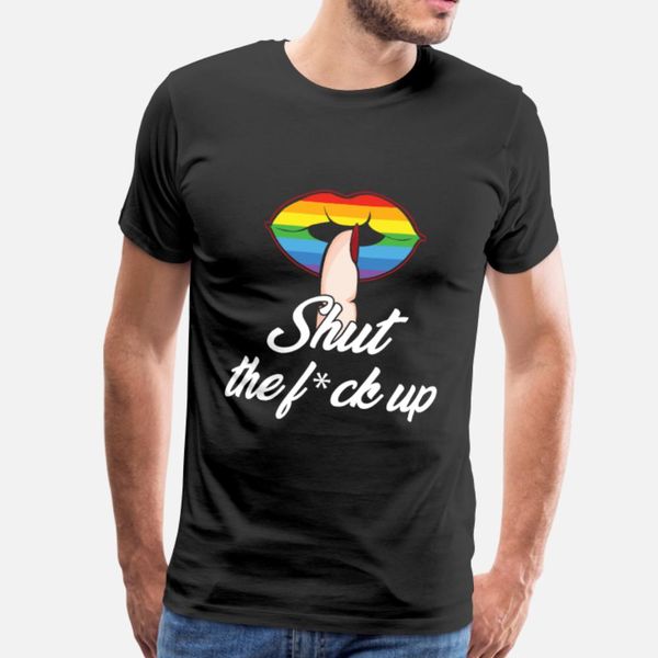 

shut up lgbt lesbian gay bisexual transgender gift t shirt men custom tee shirt crew neck costume fitness comical spring kawaii shirt