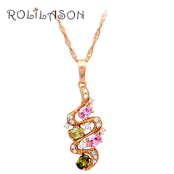 

glittering design in our store wholesale yellow gold tone zircon color crystal necklace & pendant fashion jewelry ln097, Silver