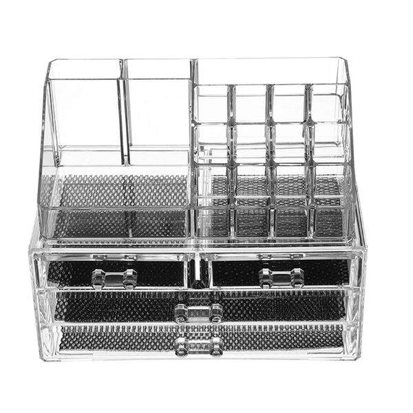 

drawer cosmetic storage box case tools transparent acrylic makeup organizer