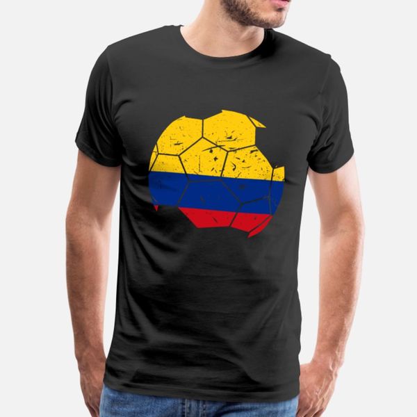 

football flag of kolombia. t shirt men printing short sleeve crew neck original fit basic spring autumn novelty shirt