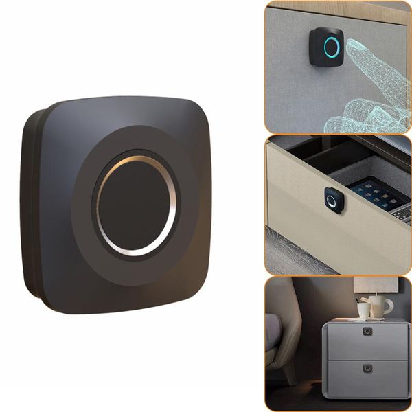 

fingerprint padlock battery powered keyless digital lock for gym, school, drawer, backpack