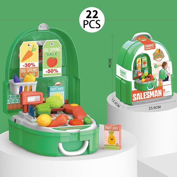 

simulation ice cream toy children funny ice cream playhouse toy kid birthday gift backpack design easy to carry