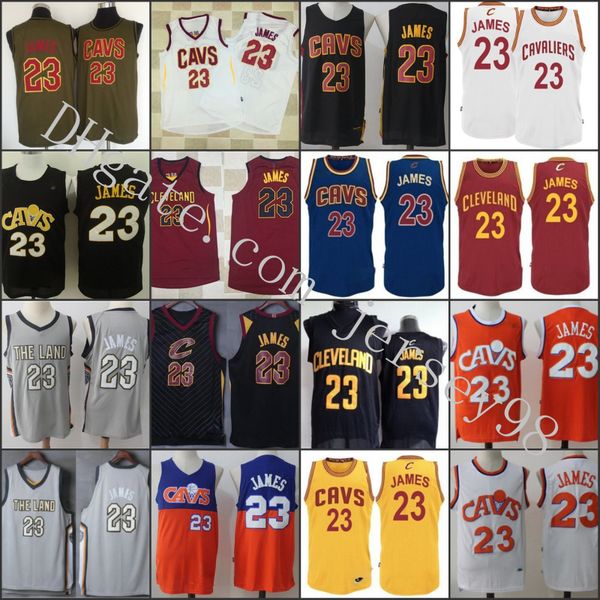 

cleveland cavaliers men 23 lebron james gray nba swingman throwback jersey, Black
