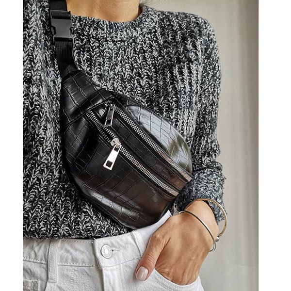 

belt bag waist packs for women designer brand luxury bag crocodile women pu leather bag fanny pack message