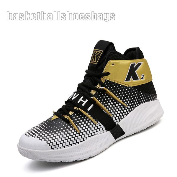 

Brand New Men Boy High-Top Basketball Shoes Leather Breathable Shockproof Men Basketball Sneakers Durable Chaussure Basket Homme