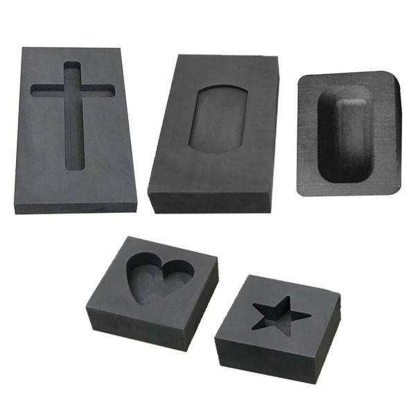 

5pcs gold high density graphite mold multi-shape diy tools 5-6ml