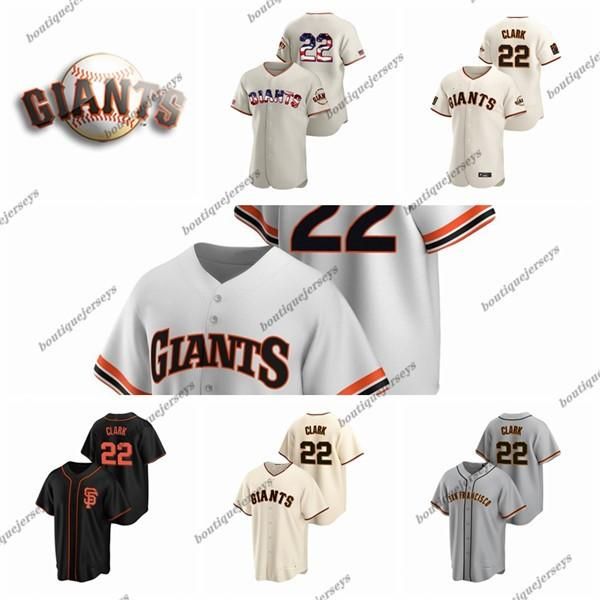 

custom men women kids san francisco giants 22 will clark home gray black baseball jerseys, Blue;black