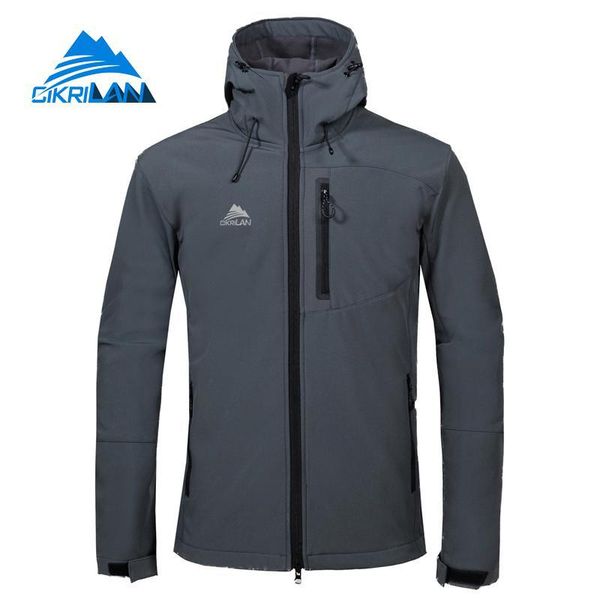 

autumn winter outdoor sport softshell jacket men windproof water resistant keep warm coat camping hiking jacket cycling ski coat, Blue;black