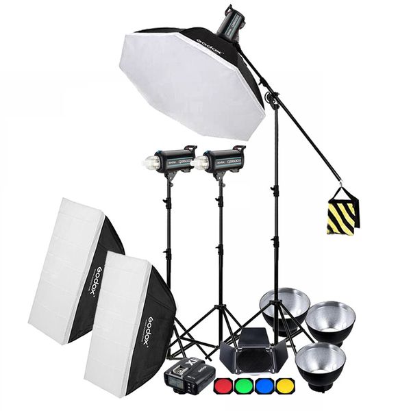

3x godox qs400ii / qs600ii / qs800ii qs1200ii 2.4g wireless x1t transmitter studio strobe flash light set softbox lighting kit
