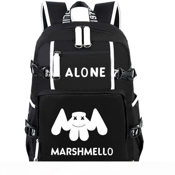 

marshmello backpack alone daypack fashion cool star schoolbag music rucksack sport school bag outdoor day pack