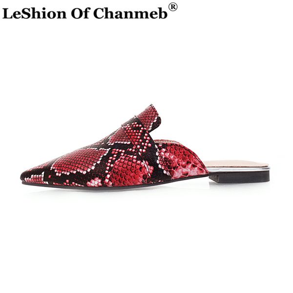 

concise style women's slip ons flat loafers woman female mules casual shoes ladies snake print leopard shoes 48 zapatos de mujer, Black