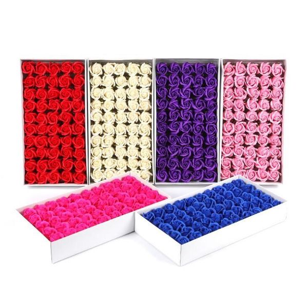 

50pcs diameter 4.5cm soap rose head beauty wedding valentine s day gift wedding bouquet home decoration hand flower lx1428