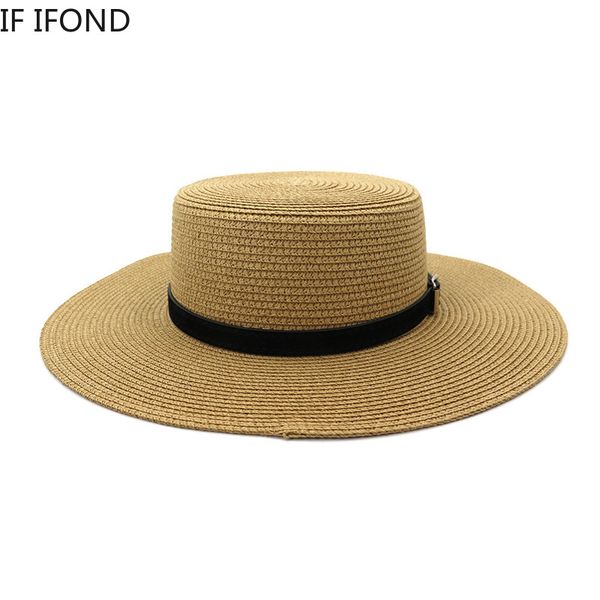 

summer beach ladies casual flat hat panama hat breathable visor sun hats, Blue;gray