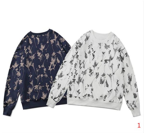 

20fw autumn mens women hoodies with letters flowers fashion men sweatshirts spring pullover sweaters hoodie men clothing 2020 wholesale, Black