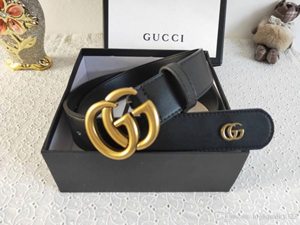 

fashion brand belt men and women gold letters buckle belt wide 3.8cm brand classic belt quick delivery, Black;brown