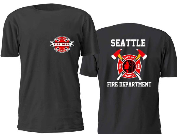 

casual printing tee new seattle fire department t shirt size s-4xl man t-shirt