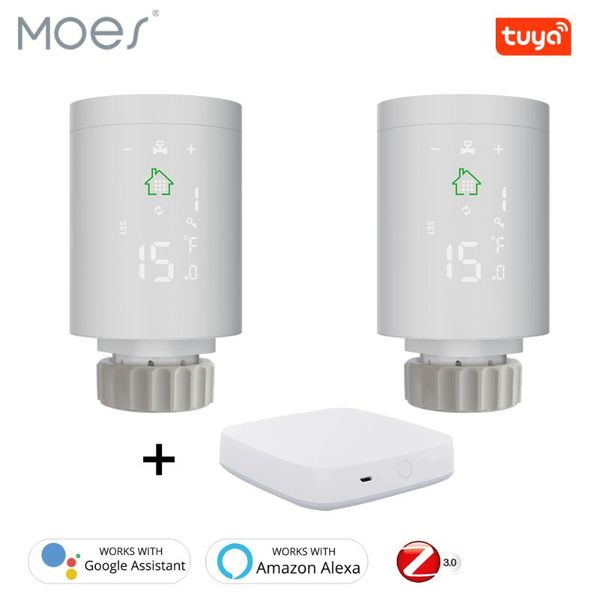 

tuya zigbee3.0 smart radiator actuator programmable thermostatic radiator valve temperature controller voice control via alexa