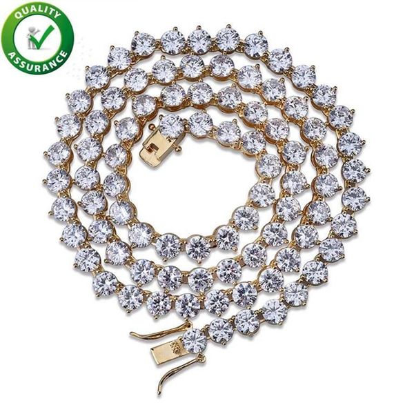 

hip hop jewelry iced out chains luxury designer necklace gold tennis men bling diamond necklace cuban link pandora style charms accessories, Black