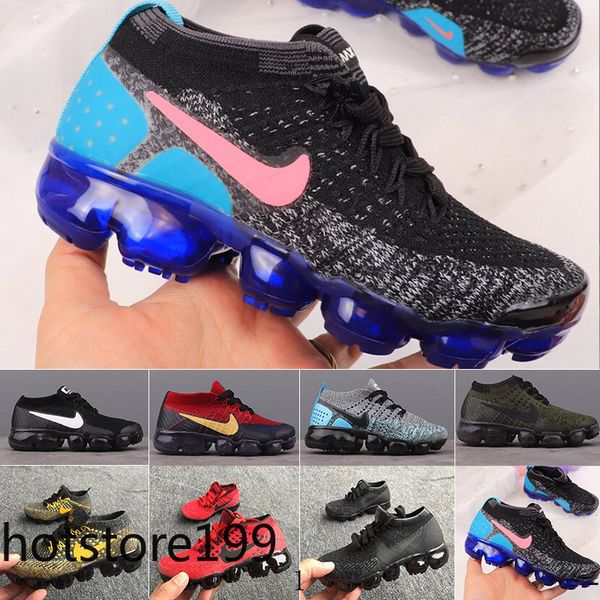 

2018 childrens athletic shoes kids boys basketball shoes child huarache legend blue designer sneakers size 28-35 wholesale price huyj, Black