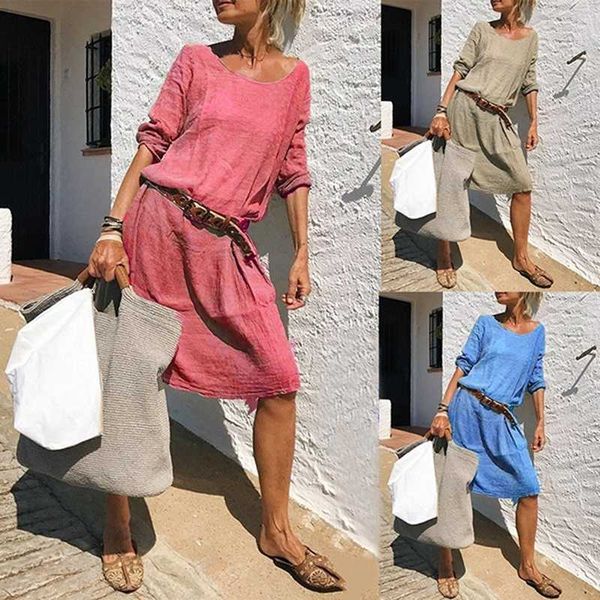 

women cotton autumn long sleeve long party beach casual dress, Black;gray