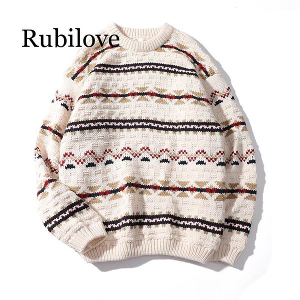 

autumn and winter 2020 new women's korean geometric pattern embroidery long-sleeve oversized loose round neck knitted sweater, White;black
