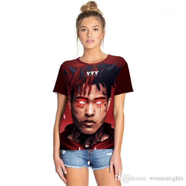 

tshirts 3d digital printed short sleeved usa rapper male o neck tshirts teenagers designer clothes xxxtentacion summer mens, White;black