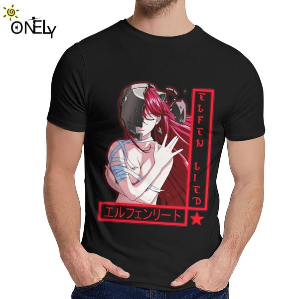 

man t-shirt elfen lied comfortable anime crewneck harajuku streetwear tee shirt