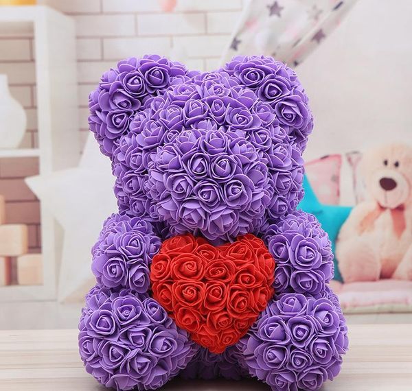 

teddy red gift heart to women soap bear artificial dropshipping 40cm girlfriend decoration rose flower with valentines flower zujpy bwkf