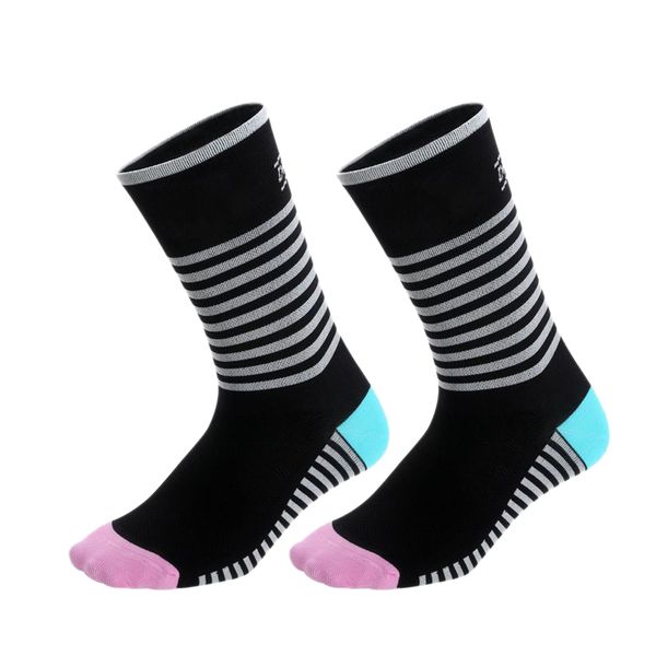 

cycling socks professional sports socks comfortable breathable bike mid length compression training sock accessories, Black
