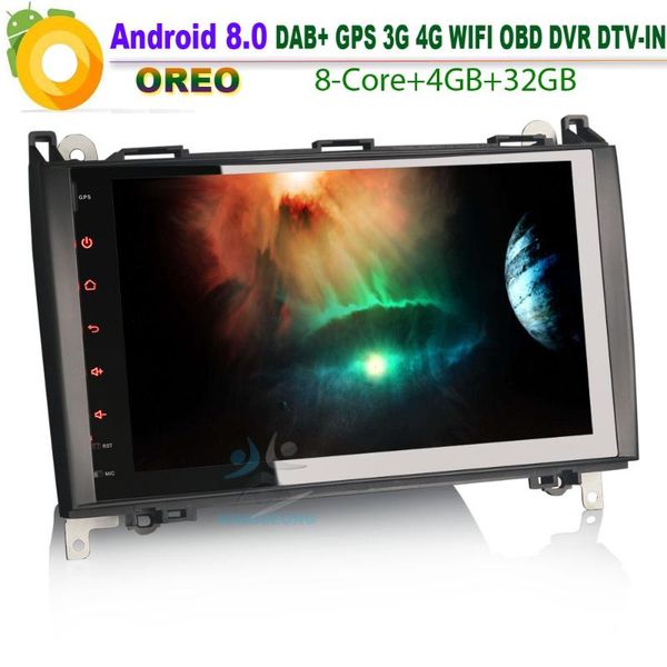 

dab+ 9" android 8.0 autoradio car stereo wifi 4g gps rds bt sd dvr obd car radio player for a-klasse w169 nav