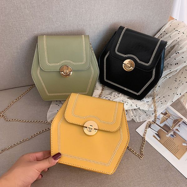 

crossbody bags for women solid color leather tote chain saddle bag shoulder messenger bag