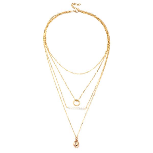 

alloy pearl shell fashion choker necklace for women jewelry collares chains girl neck accessories aesthetics suspension xl10211, Silver