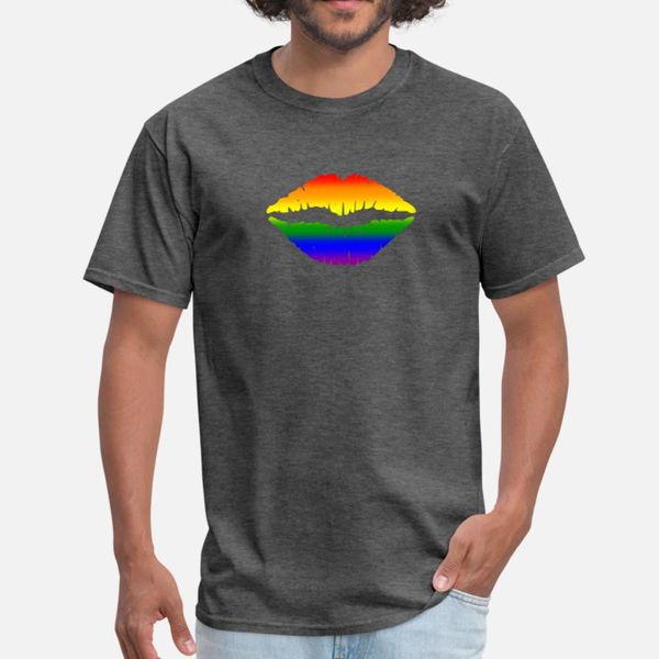 

lgbtq rainbow lips t shirt men designing cotton s-xxxl standard interesting fashion summer style unique shirt
