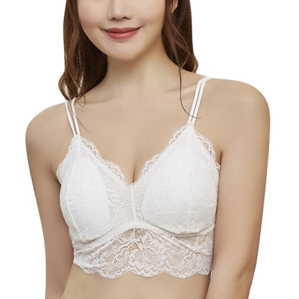 

women lingerie corset lace solid strap cross bandage v-neck camis lace floral hollow camisole women underwear new, Black;white