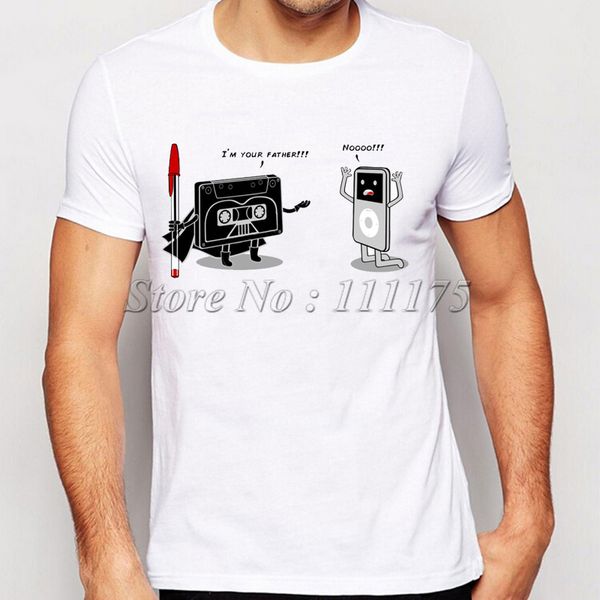 

2019 men's funny music player printed t-shirt summer cool fashion tees