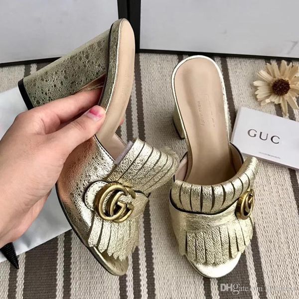 

luxury slippers womens fashion real leather bottom sandals 7.5cm and 10cm high-heeled slippers casual shoes flip flops the high quality, Black