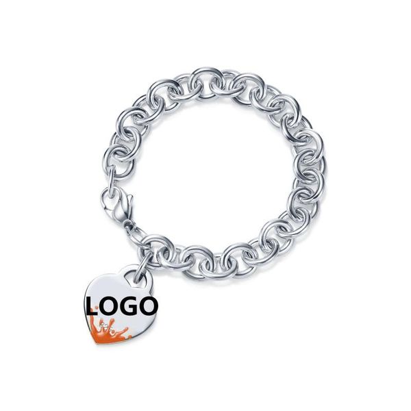 

2020heart-shaped brand blue heart pink heart black heart bracelet female fashion temperament net red with the same jewelry valentine's