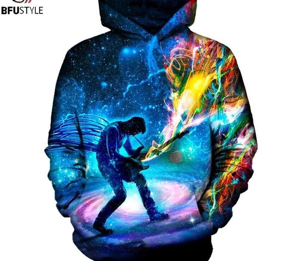 

magical guitar hoodies men women 2019 long sleeve autumn winter pullover hooded sweatshirt casual 3d tracksuit dropship, Black