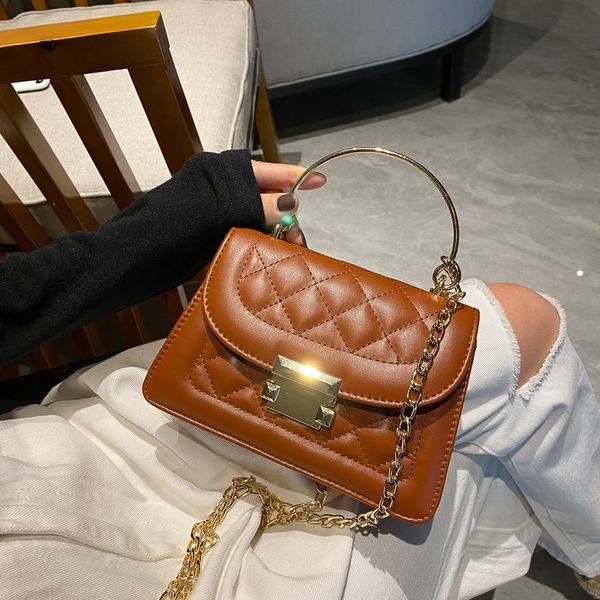 

woman's bag bag for women the new shoulder diamond square texture western style messenger chain