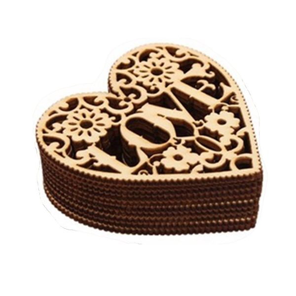 

10шт cut декоративные сердца формы ремесла деревянные украшения