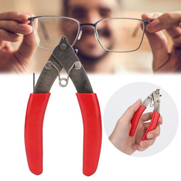 

eye glasses screw cutter rimless frame glasses cutting pliers repair tools repair tool cutting screw clamp, Silver
