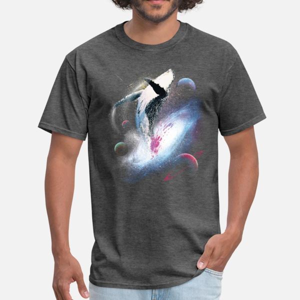 

space planet whale t shirt men graphic short sleeve euro size s-3xl basic solid graphic comfortable spring vintage shirt