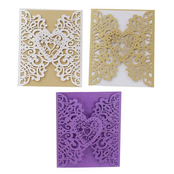 

greeting cards 50pcs hollow out laser cut wedding invitation card personalized decor party supplies